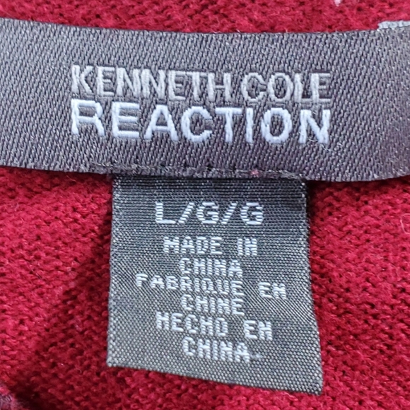 KENNETH COLE - LARGE RED SWEATER - Picture 2 of 2